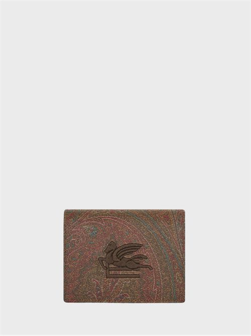 Wallet in Paisley jacquard fabric with embroidered logo ETRO | WP2D0008AA001M0019
