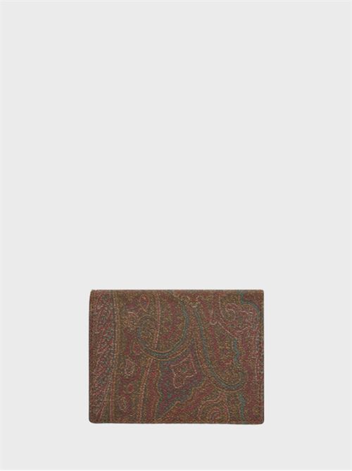 Wallet in Paisley jacquard fabric with embroidered logo ETRO | WP2D0008AA001M0019
