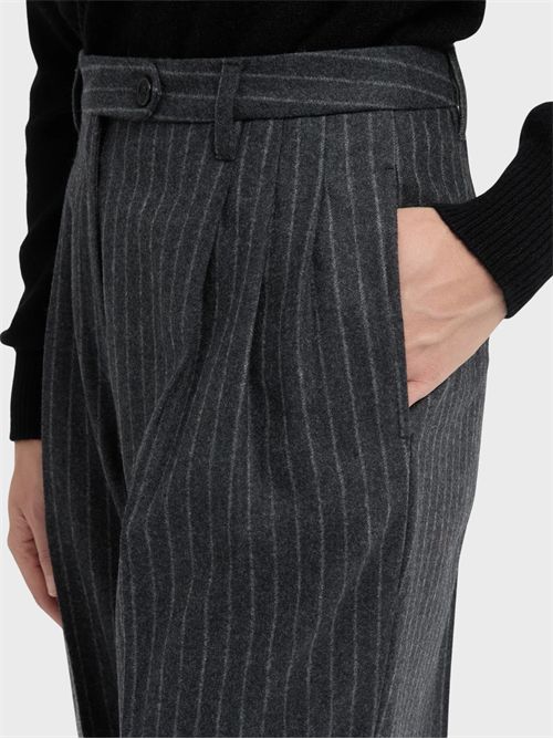Pinstriped virgin wool flannel trousers ASPESI | 0131E84220197