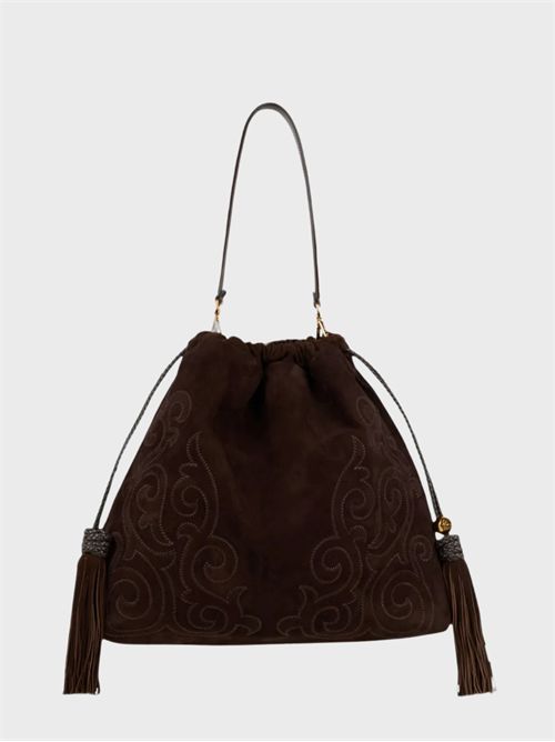Borsa a sacchetto Kalispera grande in suede ETRO | WP1B0036AE11MM0682