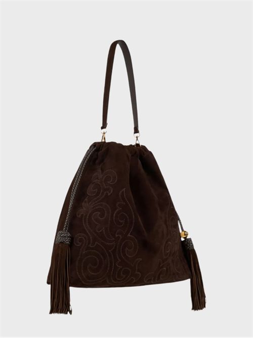 Borsa a sacchetto Kalispera grande in suede ETRO | WP1B0036AE11MM0682