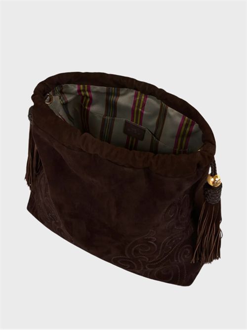 Borsa a sacchetto Kalispera grande in suede ETRO | WP1B0036AE11MM0682