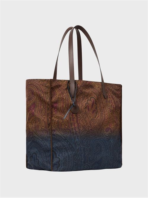 Borsa shopping Unfold Me in nylon con stampa Paisley ETRO | WP1D0064AK18FX0825
