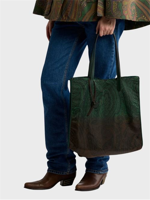 Borsa shopping Unfold Me in nylon con stampa Paisley ETRO | WP1D0064AK18FX0890