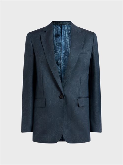 Pure wool single-breasted jacket with Paisley jacquard ETRO | WRCA004299TJ212B0112