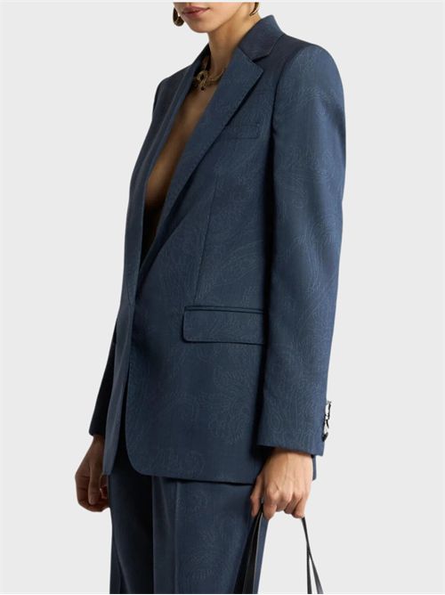 Pure wool single-breasted jacket with Paisley jacquard ETRO | WRCA004299TJ212B0112
