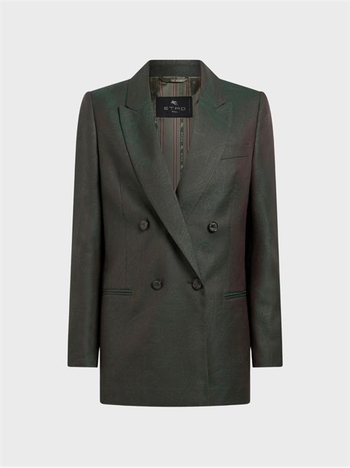 Pure wool double-breasted jacket with Paisley jacquard ETRO | WRCA010899TJ212V0456