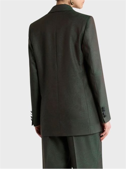 Pure wool double-breasted jacket with Paisley jacquard ETRO | WRCA010899TJ212V0456