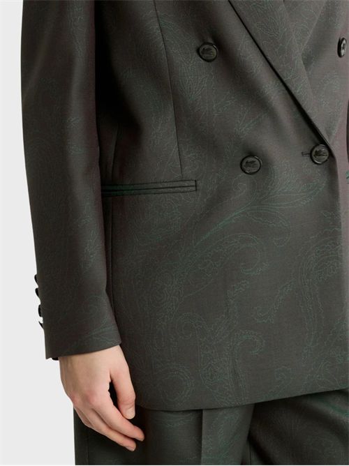 Pure wool double-breasted jacket with Paisley jacquard ETRO | WRCA010899TJ212V0456