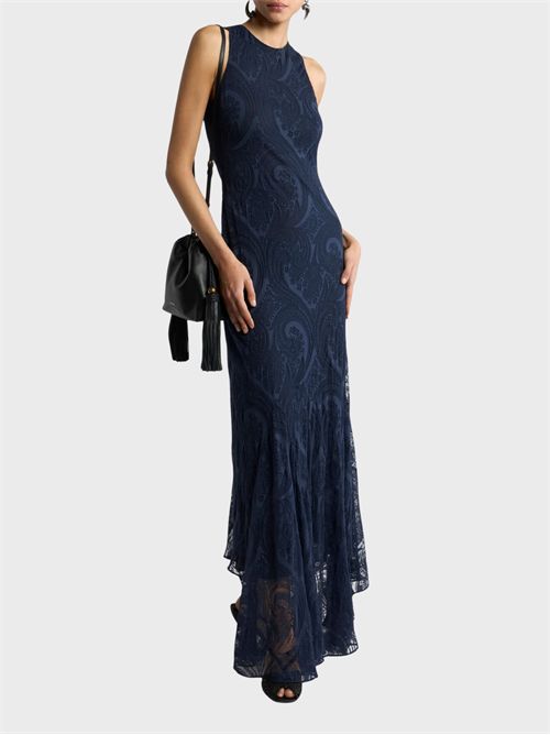 Long sleeveless dévoré jersey dress with Paisley print ETRO | WRHA045399IAE12B0310