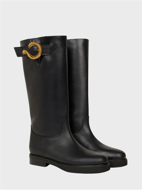 Leather boots with Paisley buckle ETRO | WS4A0022AP11VN0000