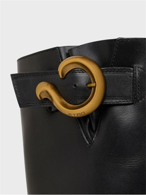 Leather boots with Paisley buckle ETRO | WS4A0022AP11VN0000