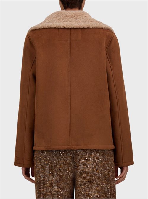 Shearling-effect peacoat with faux fur lining HERNO | GC000604127548012