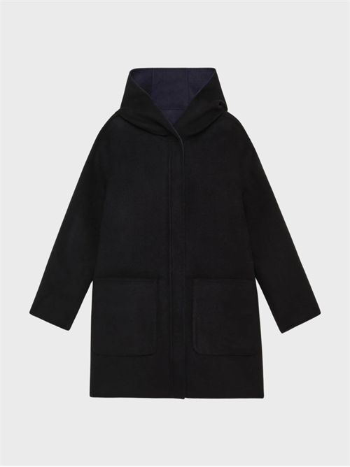 Caban double face in lana bicolore con cappuccio MALIPARMI | JA53622027620B20