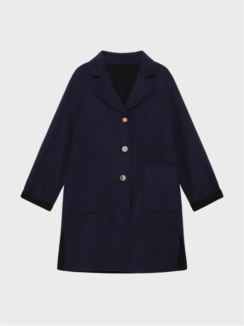 Cappotto double face in lana bicolore e reversibile MALIPARMI | JB54022027680B20
