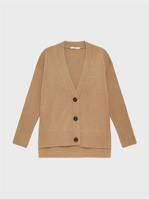 Cardigan in misto cashmere con polsi alti a costine MALIPARMI | JN37167431512035