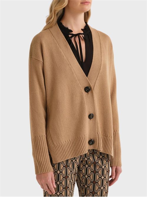 Cardigan in misto cashmere con polsi alti a costine MALIPARMI | JN37167431512035
