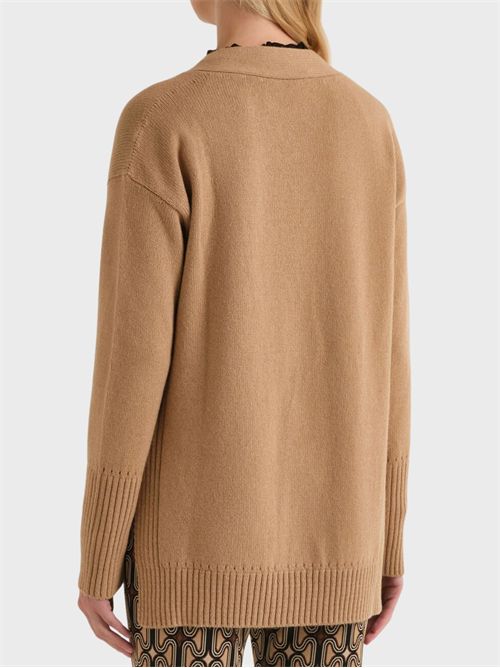Cardigan in misto cashmere con polsi alti a costine MALIPARMI | JN37167431512035
