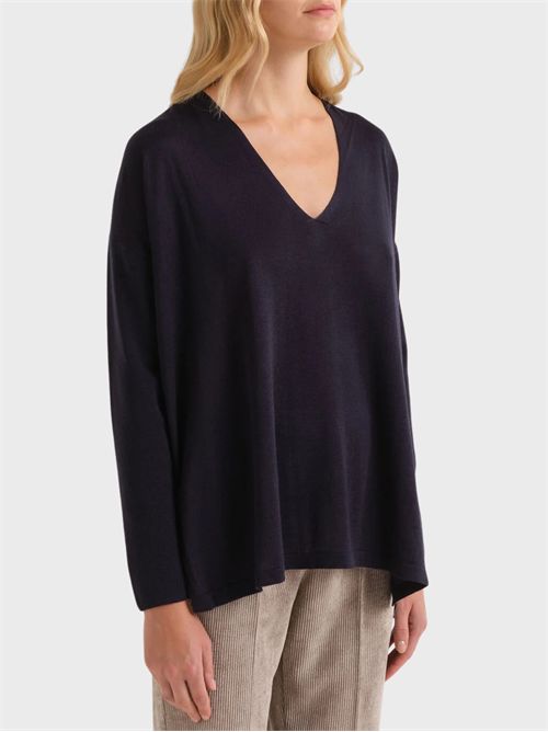 Maglia in merino extrafine con seta stampata sul retro MALIPARMI | JQ51277819980000