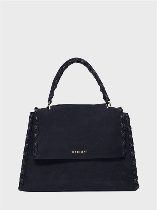 Medium suede shoulder bag with shoulder strap ORCIANI | BT2006PECBLU