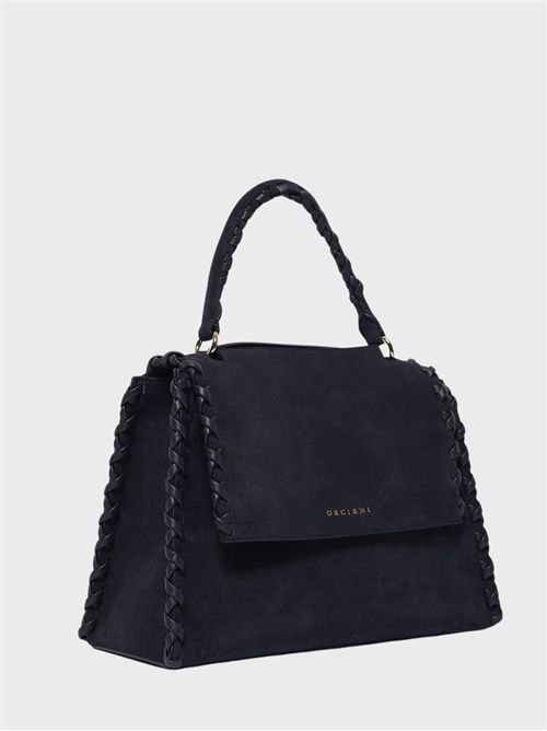 Medium suede shoulder bag with shoulder strap ORCIANI | BT2006PECBLU