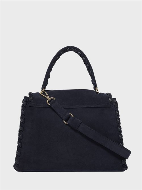 Medium suede shoulder bag with shoulder strap ORCIANI | BT2006PECBLU