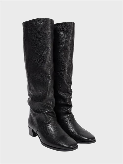 Stivali alti in pelle con punta quadrata PAROSH | D060146STAMSHOE013