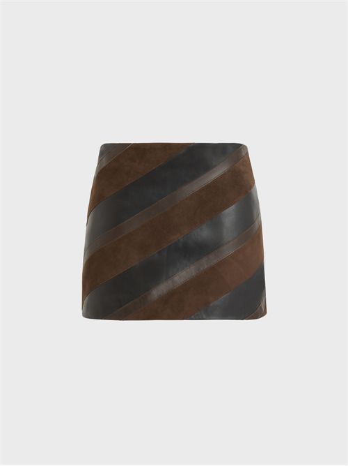 Patchwork leather mini skirt PAROSH | D630634MULHOLLA808