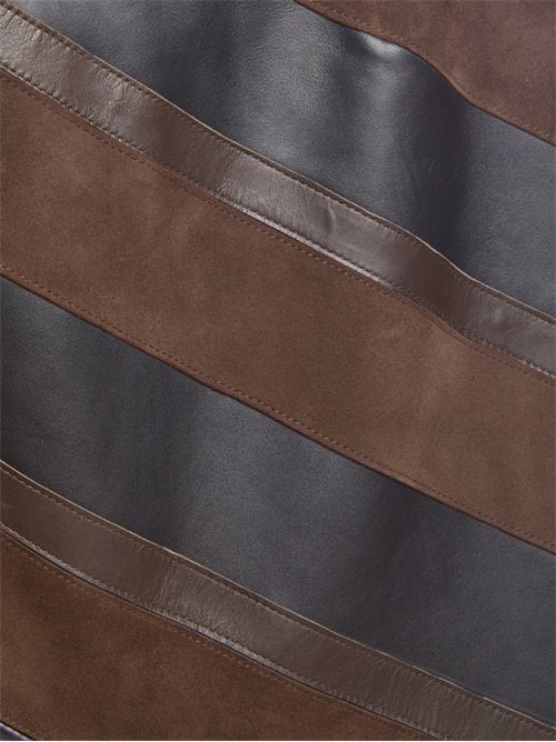 Patchwork leather mini skirt PAROSH | D630634MULHOLLA808