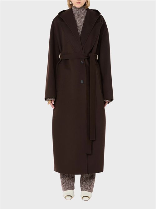 Oversized pure wool coat with removable bib SPORTMAX | 2622016012600038