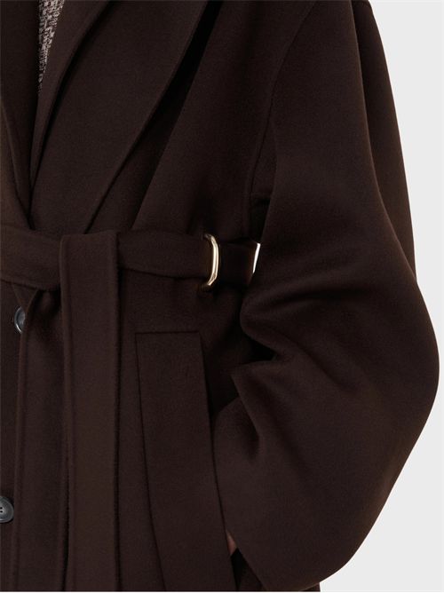 Oversized pure wool coat with removable bib SPORTMAX | 2622016012600038