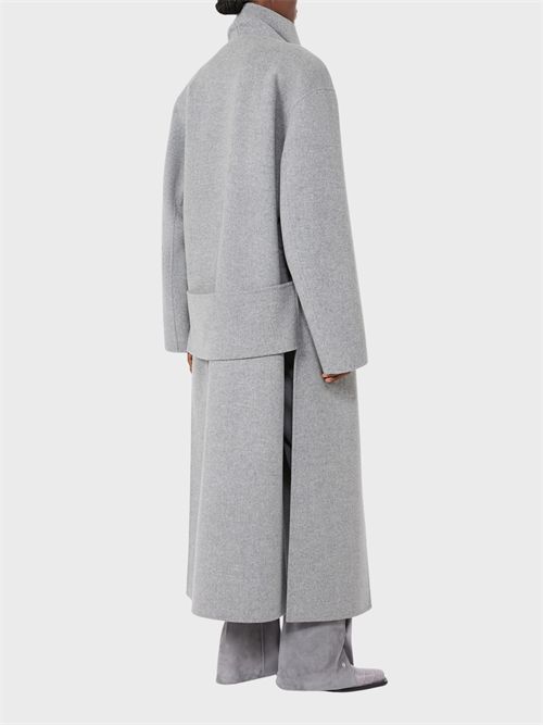 Long double-breasted pure wool coat with high-neck bib SPORTMAX | 2622016043600022