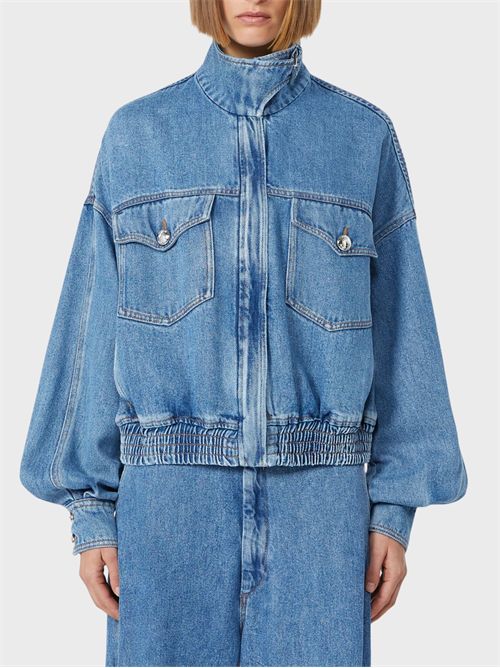 Bomber oversize in denim indaco SPORTMAX | 2622046015600005