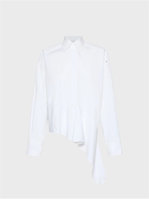Oversized pure cotton poplin shirt with asymmetric flounce SPORTMAX | 2622116031600001