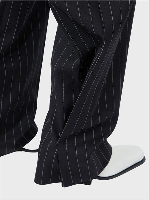 Pinstripe pure wool natural stretch trousers SPORTMAX | 2622136023600001