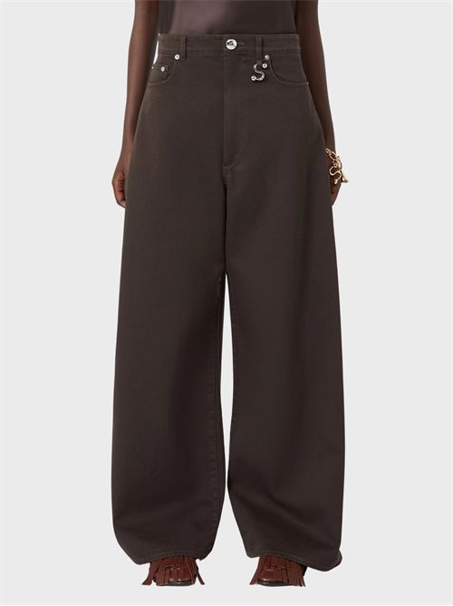 Oversized pure cotton bull denim 5-pocket trousers SPORTMAX | 2622136025600008