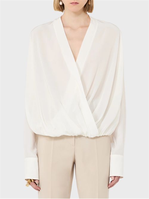 Pure silk wrap-style shirt SPORTMAX | 2622196012600008