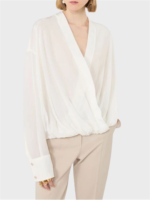 Pure silk wrap-style shirt SPORTMAX | 2622196012600008