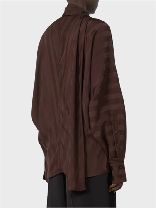 Oversized kimono shirt in striped viscose satin SPORTMAX | 2622196031600003