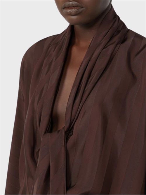Oversized kimono shirt in striped viscose satin SPORTMAX | 2622196031600003