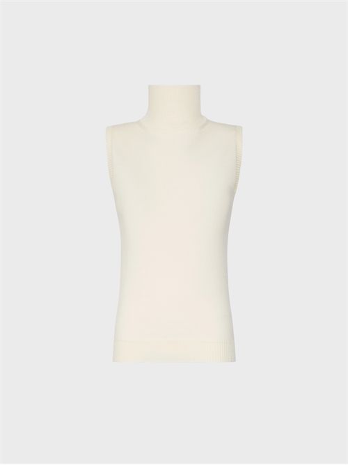 Sleeveless pure wool knit top with high neck SPORTMAX | 2622366011600001