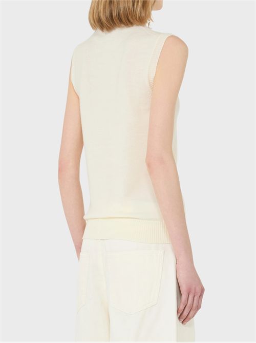 Sleeveless pure wool knit top with high neck SPORTMAX | 2622366011600001