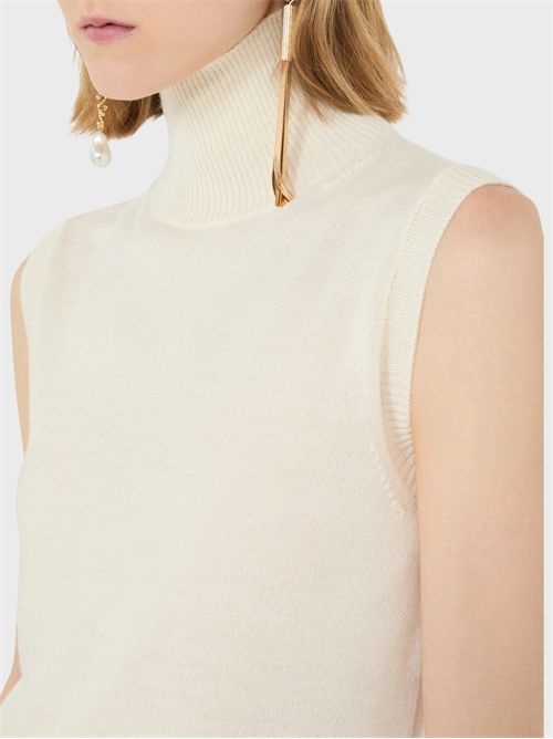 Sleeveless pure wool knit top with high neck SPORTMAX | 2622366011600001