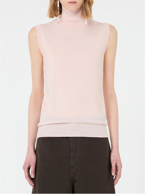Sleeveless pure wool knit top with high neck SPORTMAX | 2622366011600003