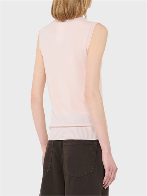 Sleeveless pure wool knit top with high neck SPORTMAX | 2622366011600003