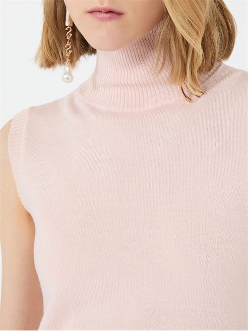 Sleeveless pure wool knit top with high neck SPORTMAX | 2622366011600003