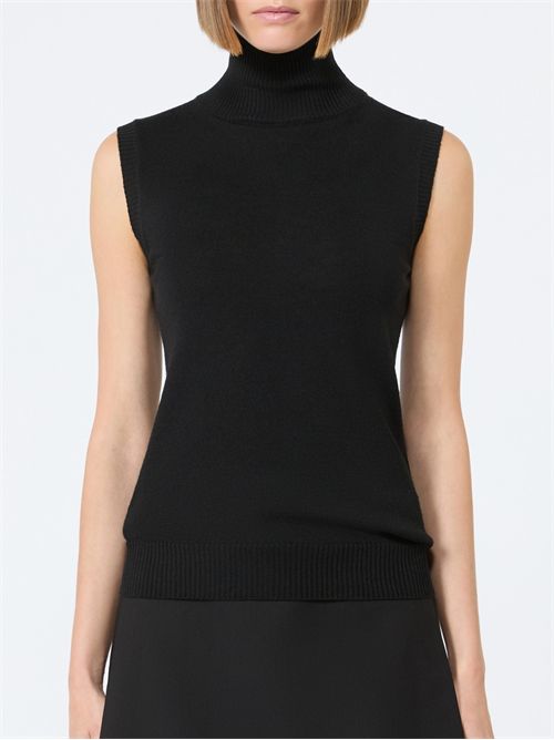 Sleeveless pure wool knit top with high neck SPORTMAX | 2622366011600006