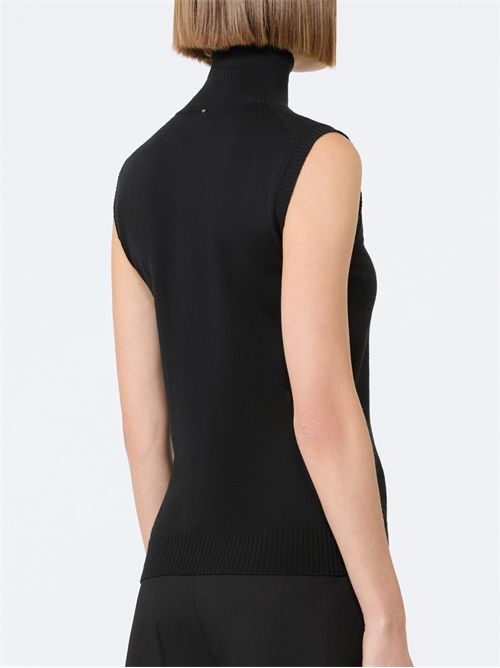 Sleeveless pure wool knit top with high neck SPORTMAX | 2622366011600006