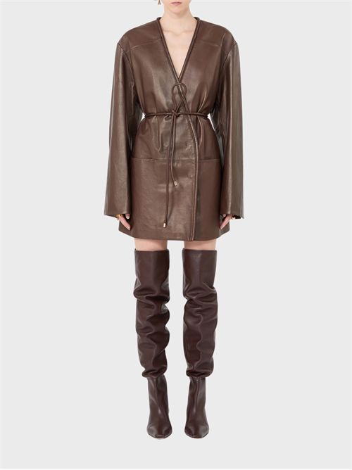 Abito doppiopetto in nappa con cintura SPORTMAX | 2622426012600002