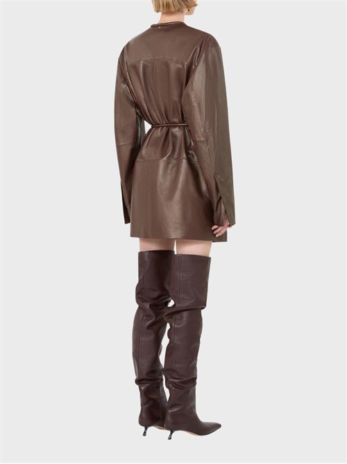 Abito doppiopetto in nappa con cintura SPORTMAX | 2622426012600002